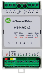 Модуль реле 6-канальный Wirenboard WB-MR6C v.2