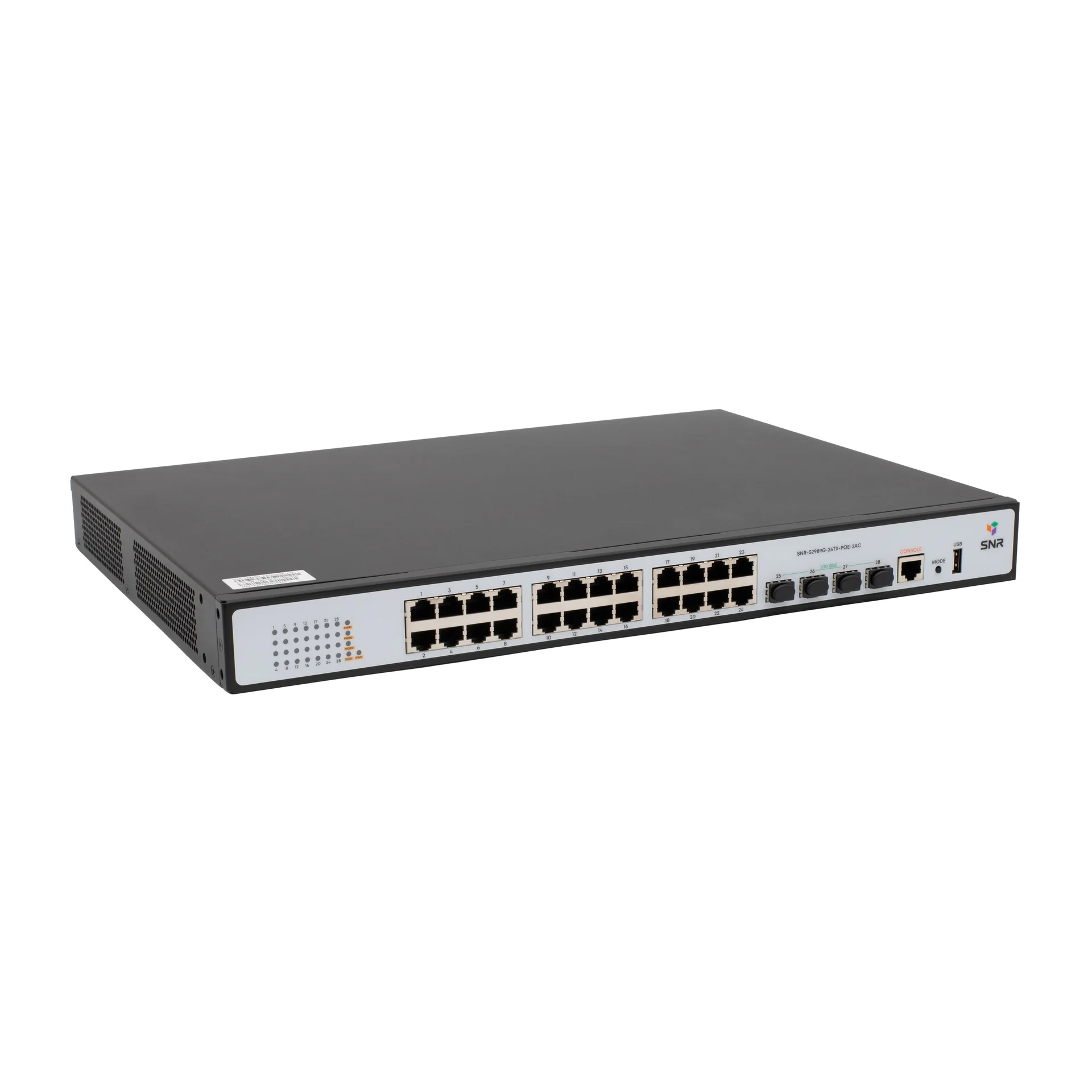 Управляемый PoE коммутатор уровня 2 SNR-S2989G-24TX-POE-2AC