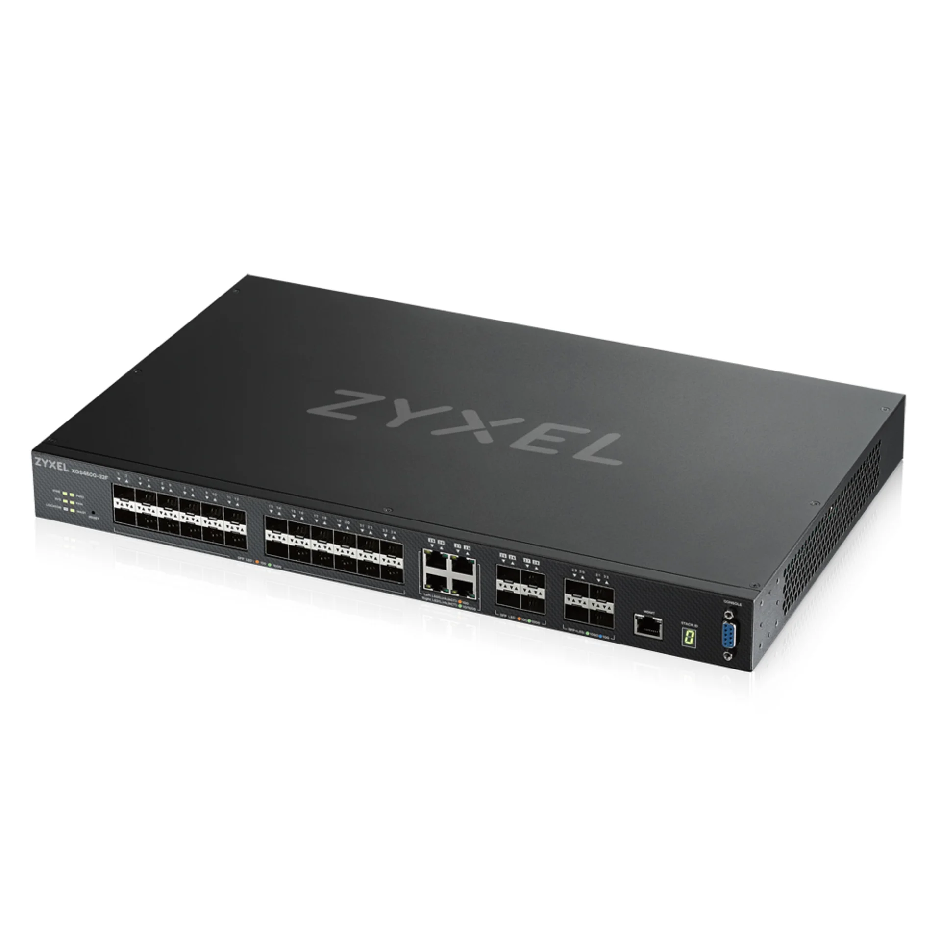 Коммутатор ZYXEL XGS4600-32F L3 Managed Switch, 24 port Gig SFP, 4 dual pers.  and 4x 10G SFP+, stackable, dual PSU