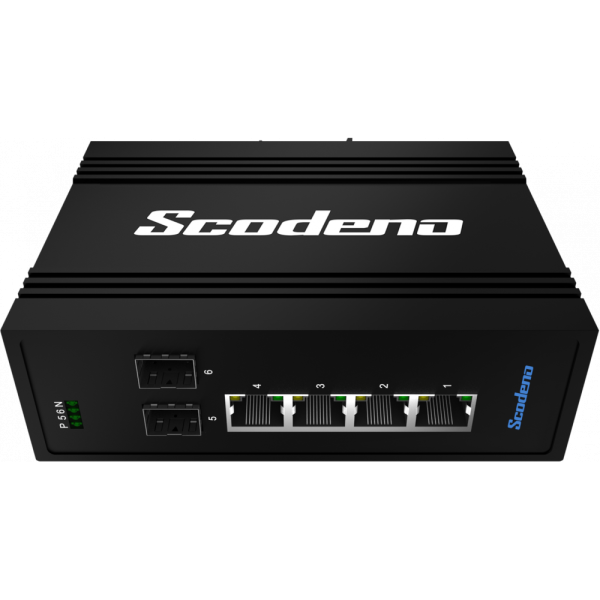 Промышленный PoE коммутатор Scodeno XPTN-9000-45-2FX4TX 2x100 Base-X, 4x10/100