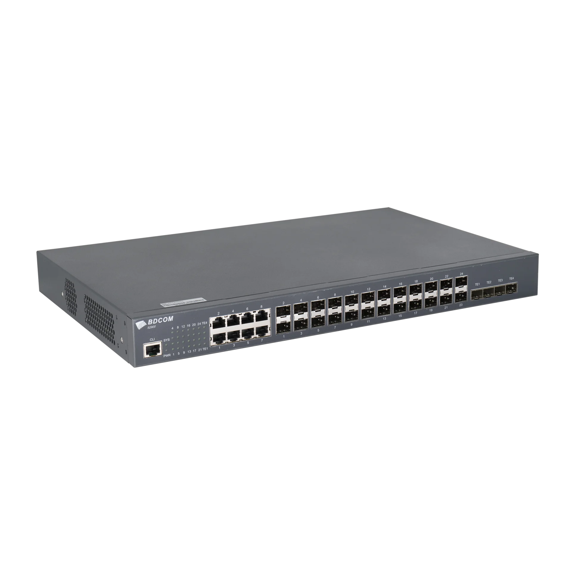 Управляемый коммутатор уровня 3 BDCOM S2900-24S8C4X, 16x 100/1000BaseX SFP, 8x Combo 10/100/1000BaseT | 100/1000BaseX SFP, 4x 1/10GE SFP+, 220VAC