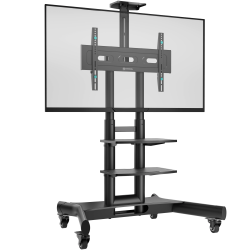 Мобильная стойка для ТВ и профессиональных дисплеев ONKRON 40"-70", макс 60.5 кг, чёрная TS1552