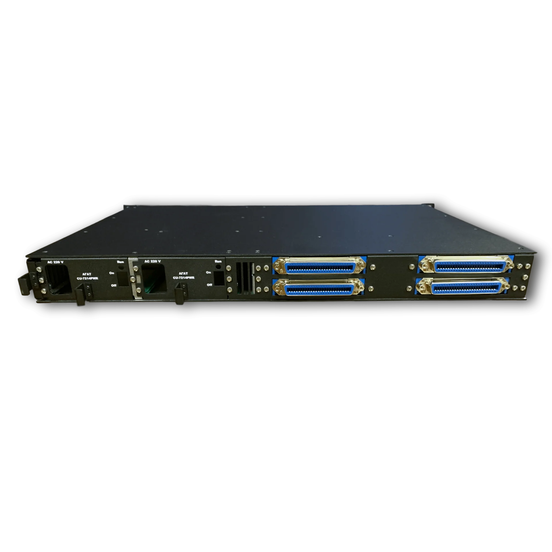 IP АТС АГАТ CU-7214S, 256 абонентов, поддержка FXO, FXS, BRI, E1, DECT