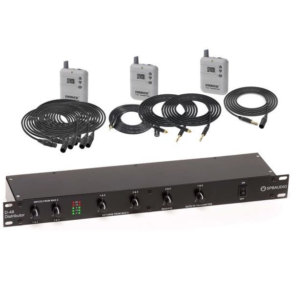 Комплект распределения и передачи синхронного перевода на 3 языка Cromi SPBAUDIO T-3