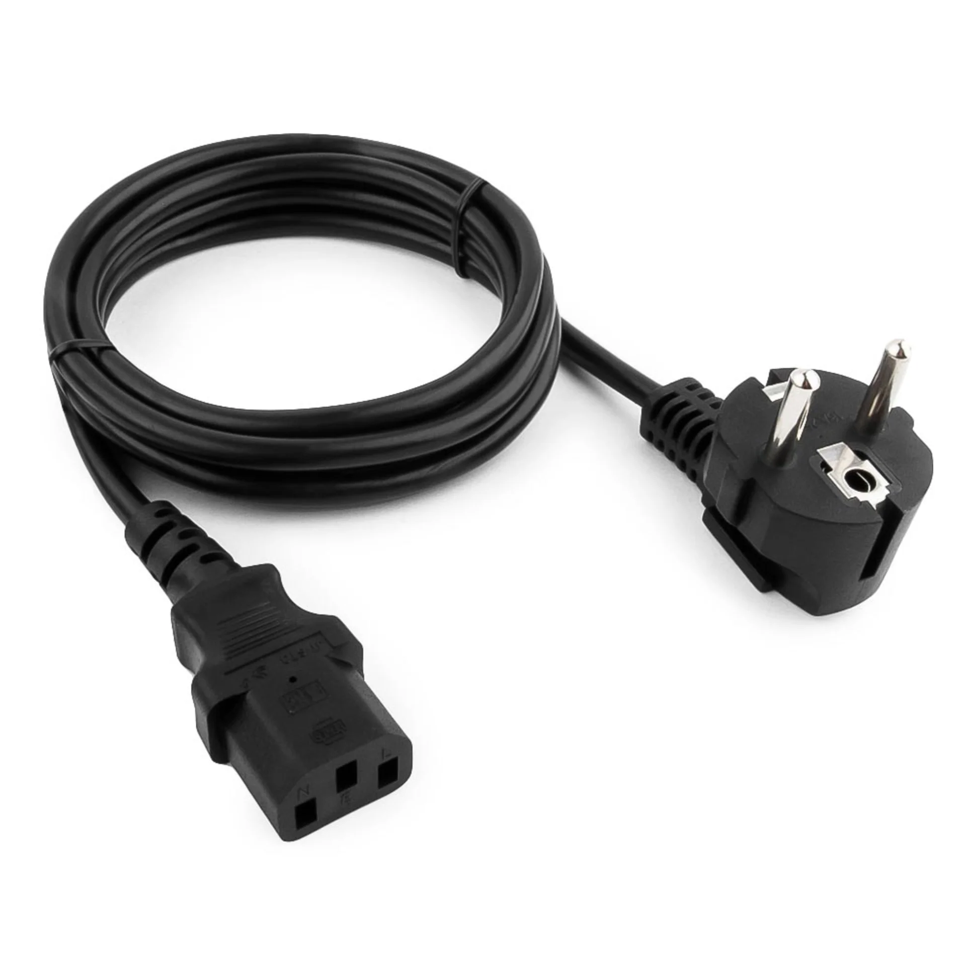 Кабель питания EU-Schuko/IEC320-C13, 220B, 10А, 3.0м