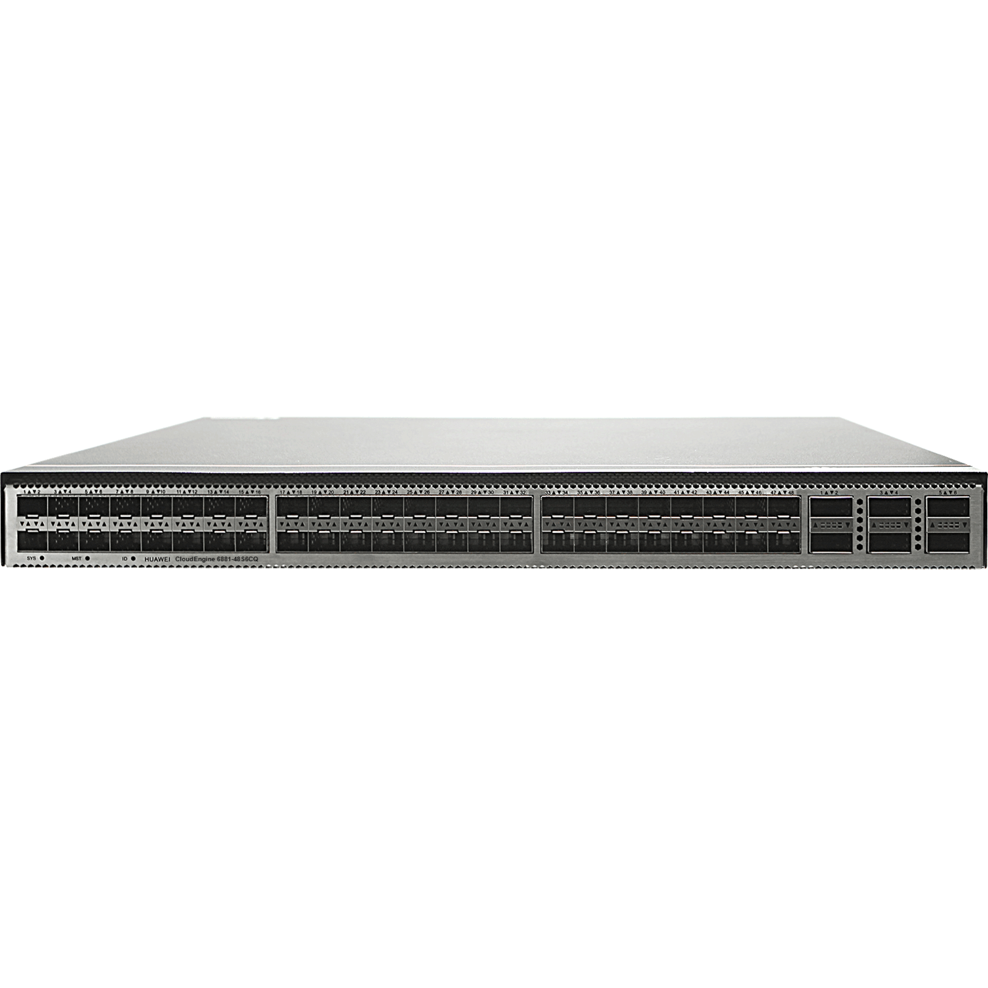 Коммутатор Huawei CE6881-48S6CQ-B (48*10G SFP+, 6*100G QSFP28, 2*AC power modules, 4*fan modules, port-side intake) с 2-мя QSFP-100G-SWDM4 в комплекте