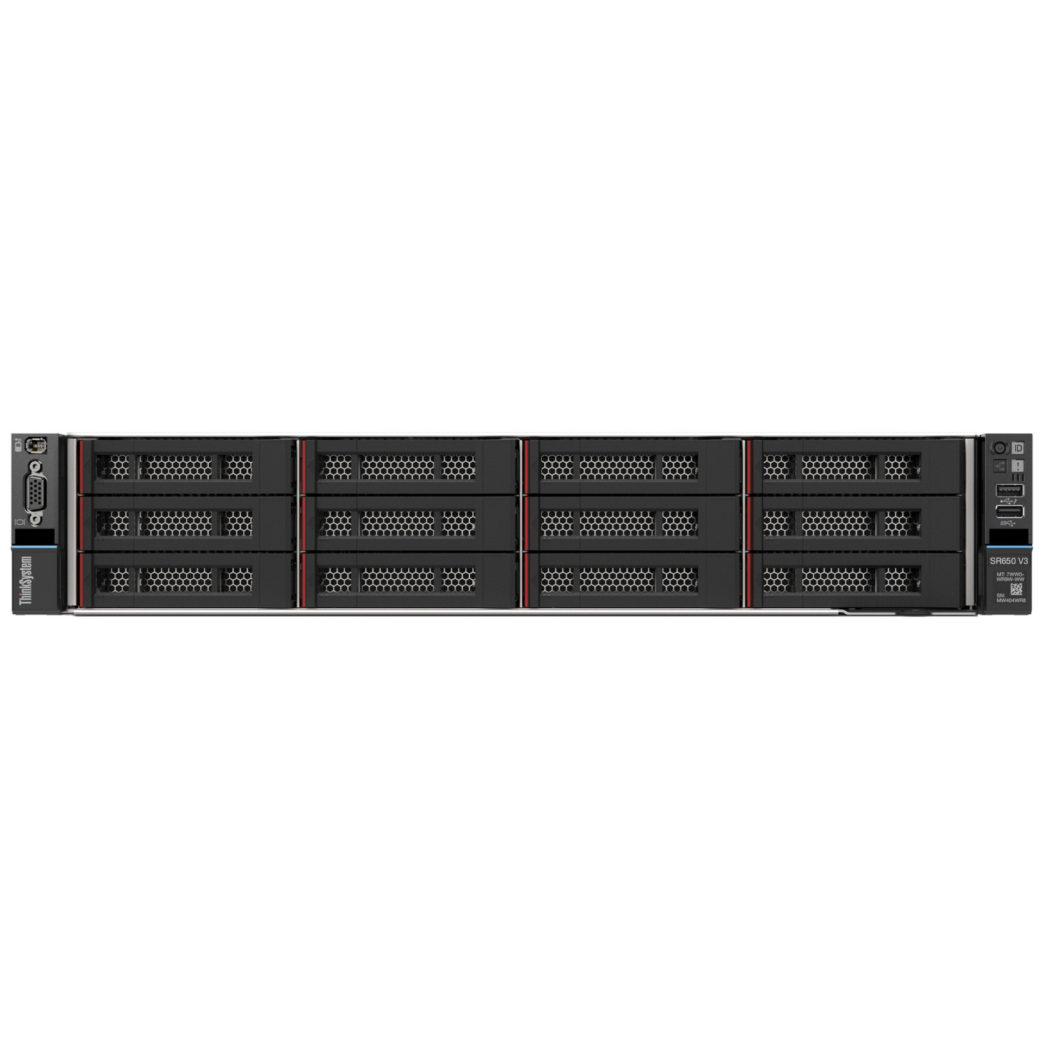 Сервер Lenovo ThinkSystem SR650 V3, 2U, 12x3.5, 2x4410T, 8x32GB DDR5, 940-16i 4GB, BBU, 2x960GB SSD SAS, 2x960GB SSD NVME, M,2 Adapter, 2x480GB SSD M.