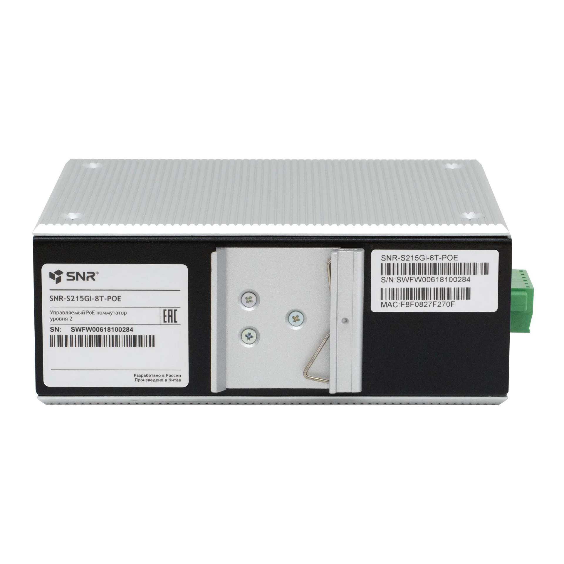 Управляемый промышленный POE коммутатор уровня 2 SNR-S215Gi-8T-POE