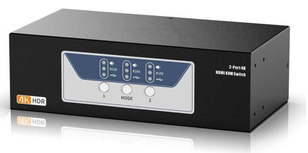 Двухпортовый двухмониторный KVM-переключатель Evetron SH 22U2ASK