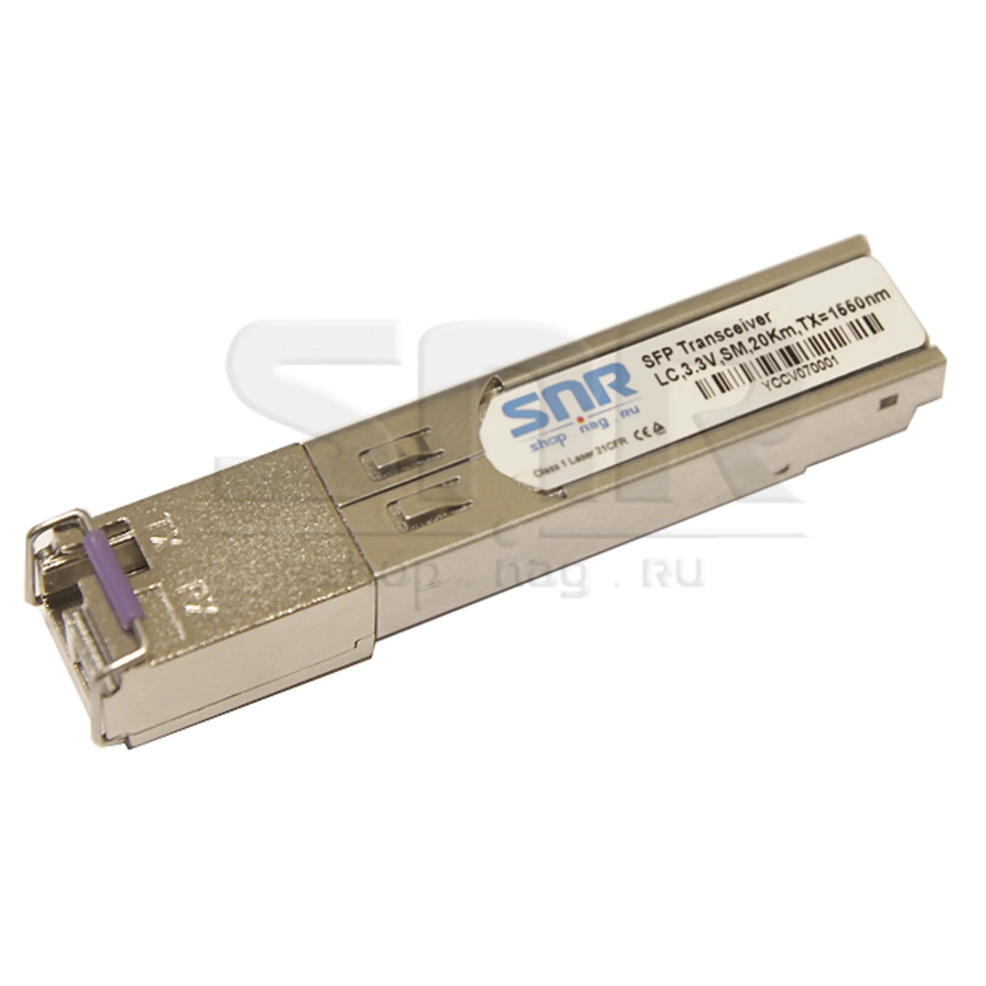 Одноволоконный оптический модуль SFP SGMII WDM, разъем LC simplex, рабочая длина волны Tx/Rx: 1550/1310нм, дальность до 10км