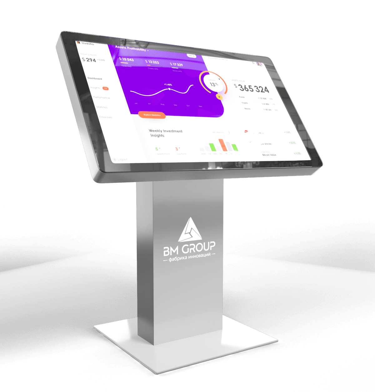 Интерактивные сенсорные столы BM Prototype Glass (с фасадным стеклом)