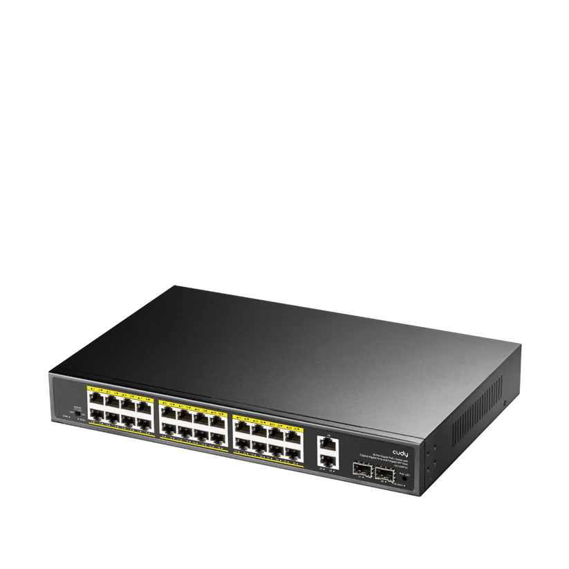 Коммутатор PoE CUDY GS1026PS2 24 GbE с 2 Uplink GbE и 2 Uplink SFP