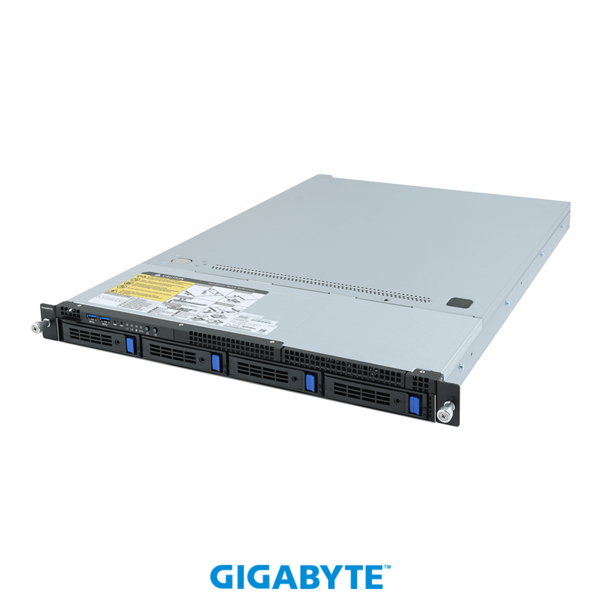 Платформа Gigabyte 1U R182-Z90, До двух процессоров AMD EPYC 7002, DDR4, 4x3.5"/2.5" SATA/SAS, 2x1000Base-T
