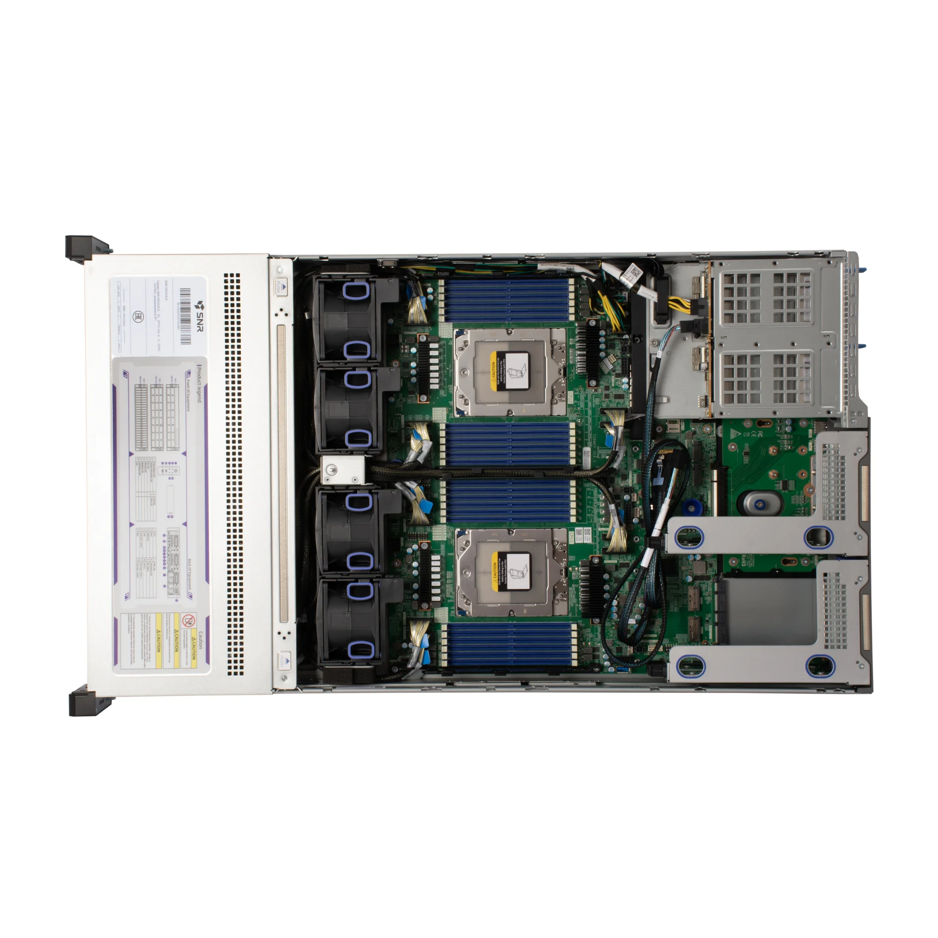 Серверная платформа SNR-SR2425LE-NV, 2U, AMD EPYC Gen4,5, DDR5, 24xHDD, резервируемый БП