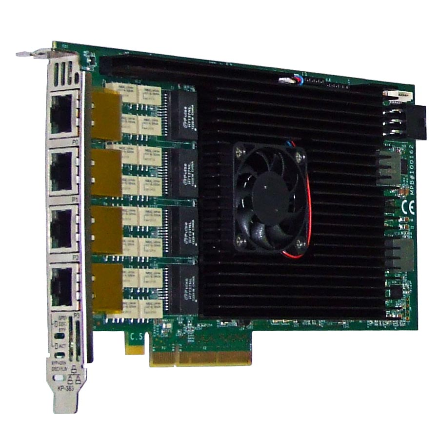 Сетевая карта 4 порта 10GBase-T Bypass (RJ45, Intel x540), Silicom PE310G4BPi40-T-SD
