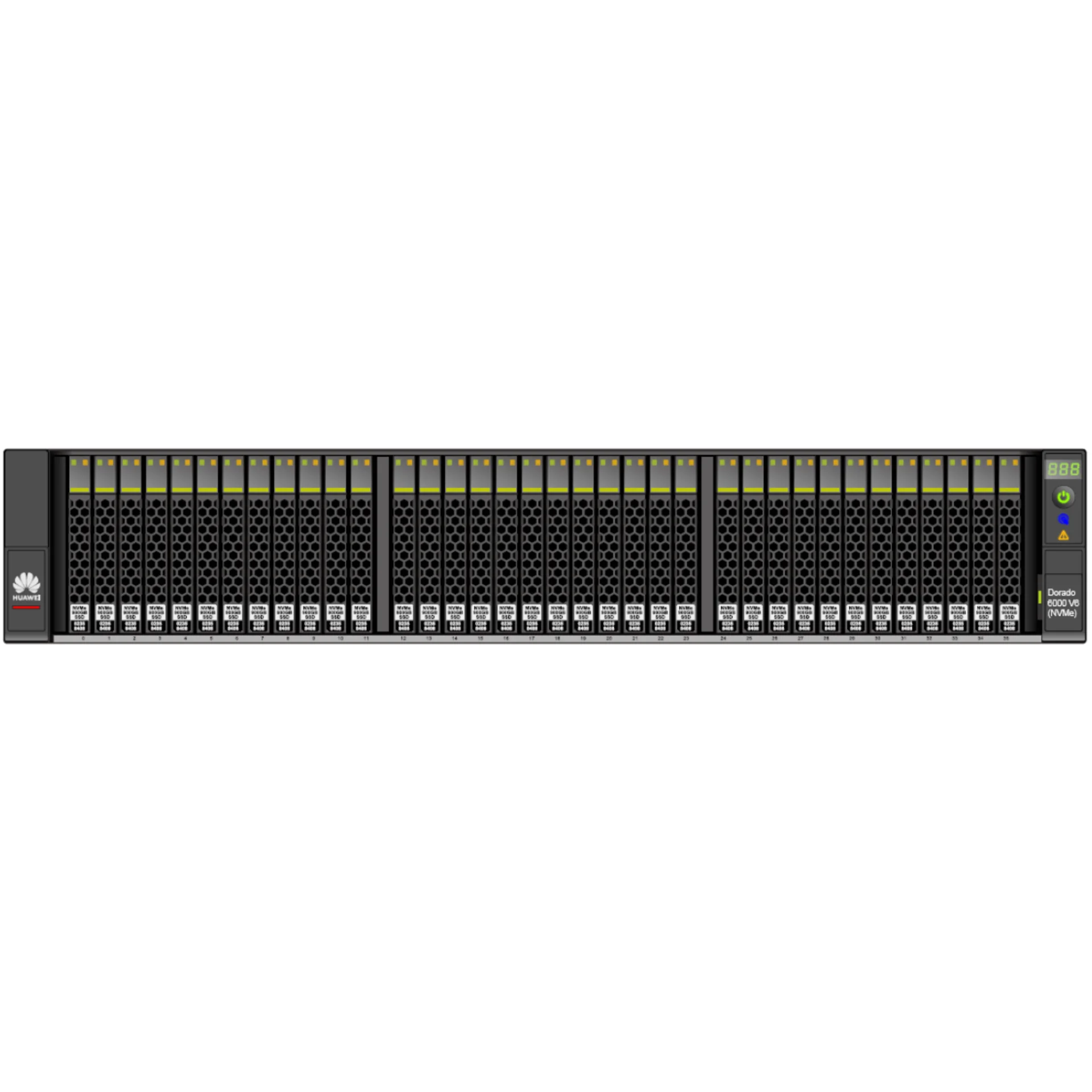 Система Хранения Данных Huawei OceanStor Dorado 6000 V6, 8x10G SFP+, 4x100G RDMA QSFP28, 36xNVMe SSD, 1024Gb Cache