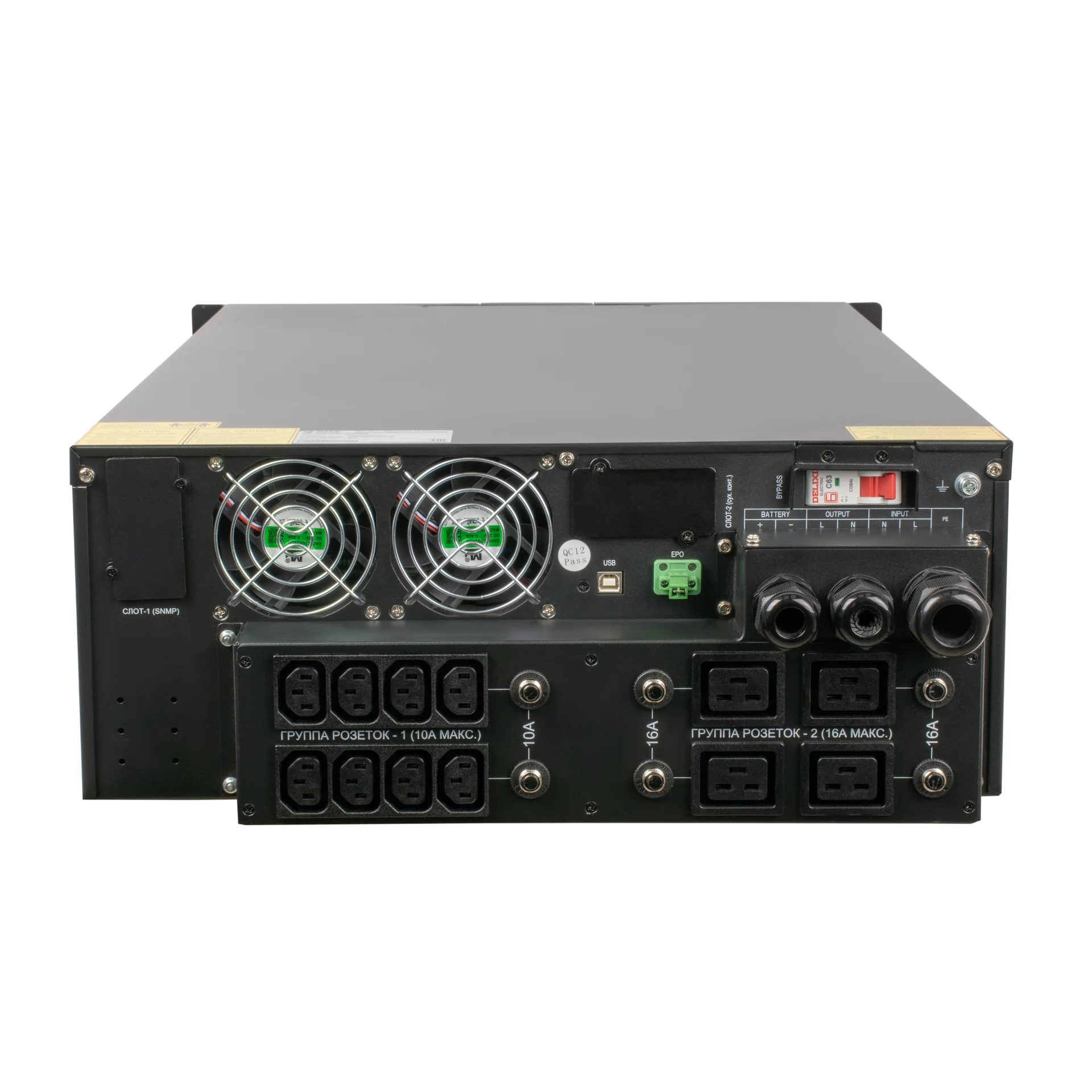 Источник бесперебойного питания онлайн SNR INTELLIGENT 6кВА/6кВт, 1ф:1ф, 192В(DC) (16x9Ач)