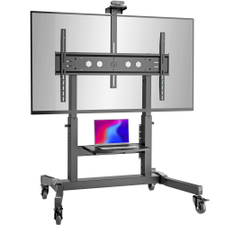 Мобильная стойка для ТВ ONKRON 50"-100", макс 130 кг, наклонная, чёрная TS1991