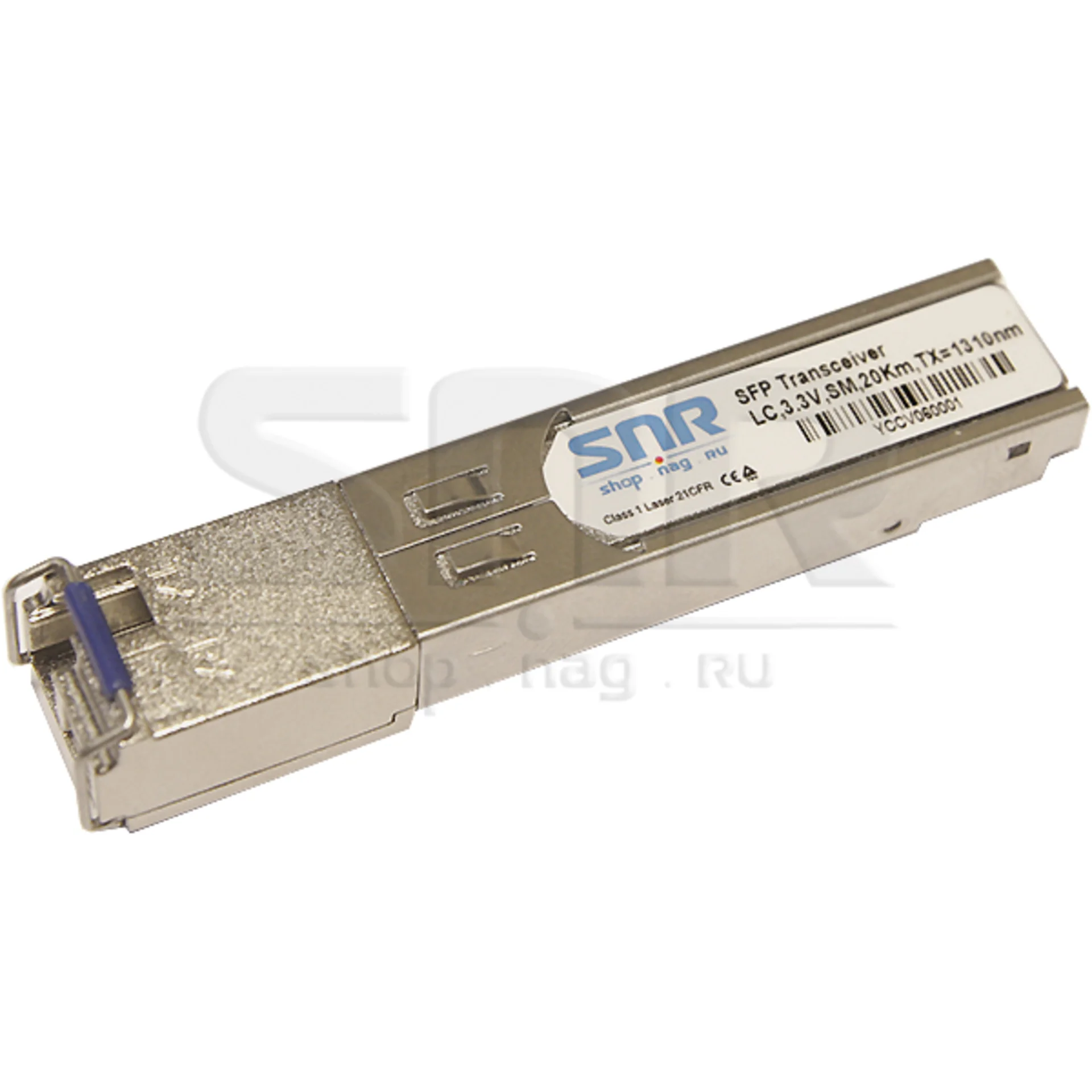 Одноволоконный оптический модуль, SFP SGMII WDM, разъем LC simplex, рабочая длина волны Tx/Rx: 1310/1550нм, дальность до 10км