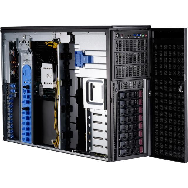 Платформа Supermicro 4U SYS-7049GP-TRT, до двух процессоров Intel Scalable, DDR4, 8x3,5" HDD SATA, 2x10Gbase-T, до четырех графических ускорителей