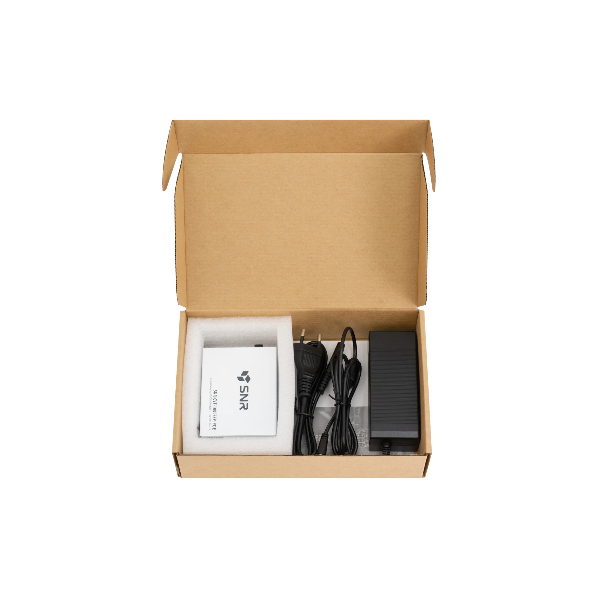 Медиаконвертер  10/100/1000-Base-T c PoE / 100/1000Base-FX с SFP-портом