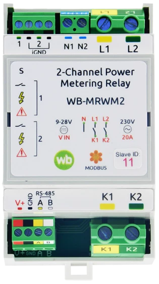 Модуль реле 2-канальный Wirenboard WB-MRWM2
