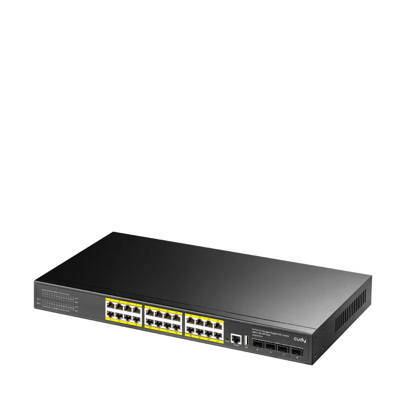 Коммутатор CUDY GS5024PS4 24 GbE PoE L3 с 4 SFP+