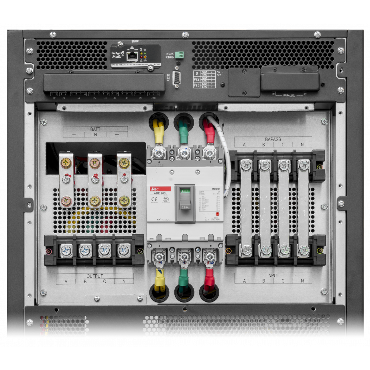 Система бесперебойного питания 090 кВА/90 кВт серии CМ, 6 силовых модулей 15 кВА/15 кВт,   (SNR-UPS-ONT-090-15CMX33-KIT)
