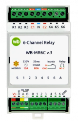 Модуль реле 6-канальный Wirenboard WB-MR6C v.3