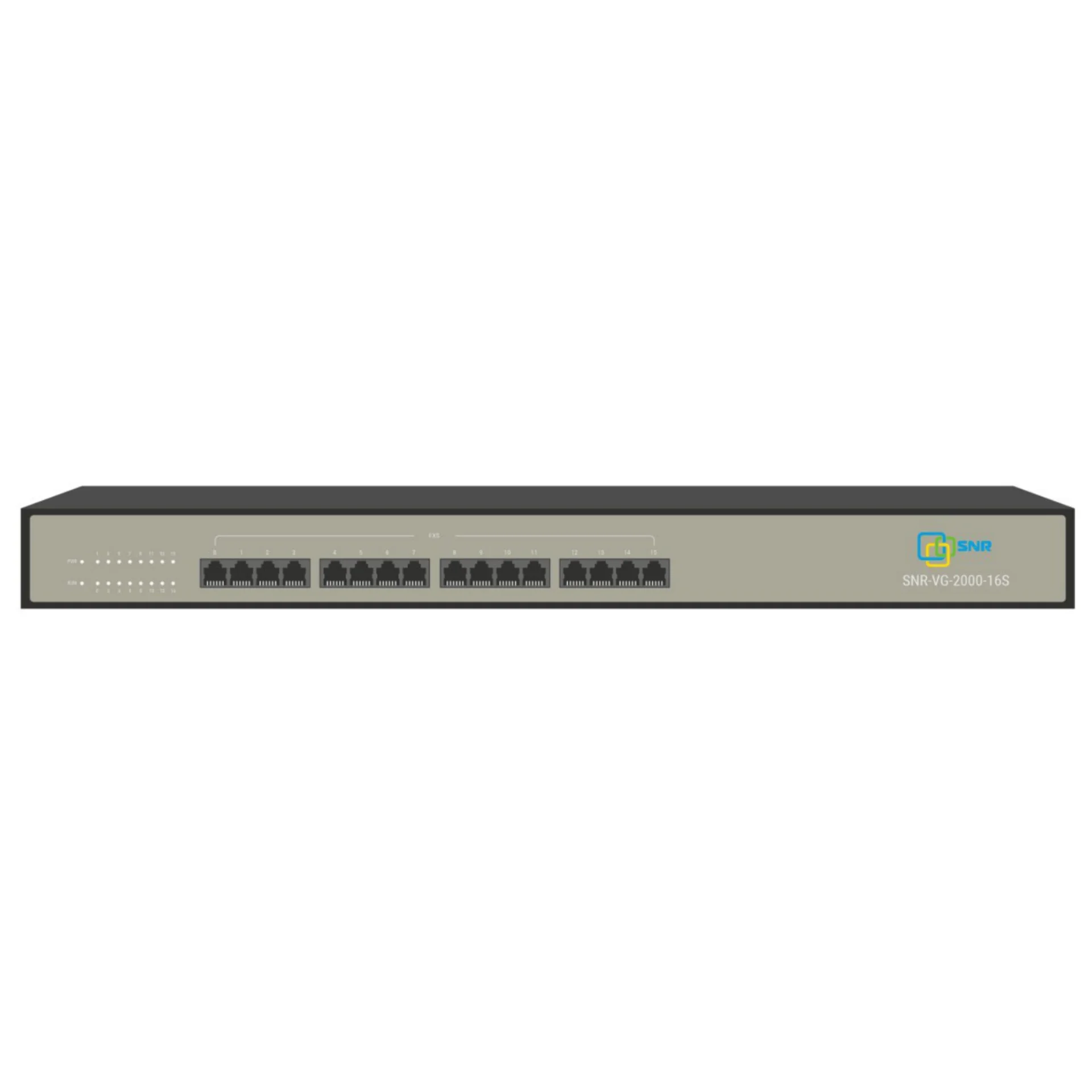 Шлюз VoIP SNR, 16 FXS, 4 RJ45, 16 SIP аккаунтов