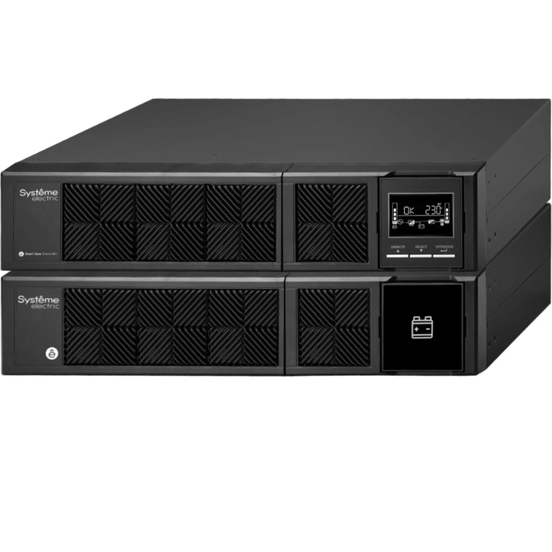 Источник бесперебойного питания Systeme Electric Smart-Save Online SRV 3000 ВА, конвертируемый форм-фактор 4U, 230 В, 6 розеток IEC C13 + 1хС19, S