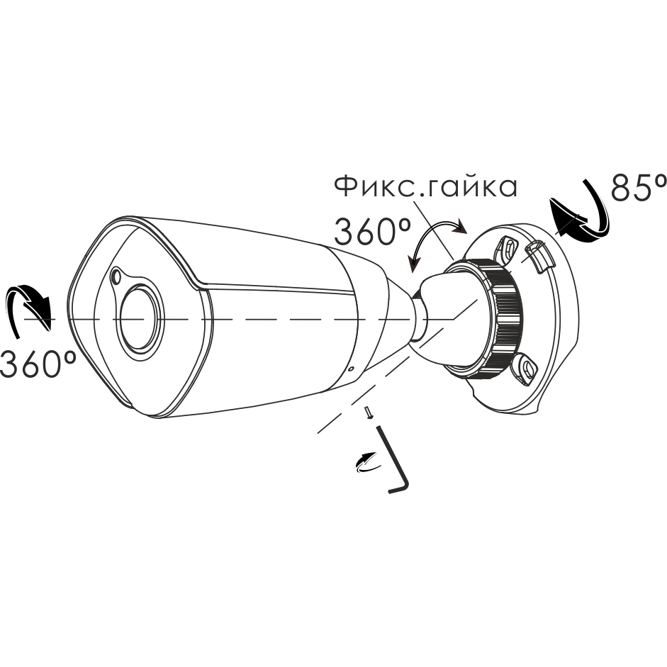IP камера OMNY A55N 60 уличная OMNY PRO серии Альфа, 5Мп c ИК подсветкой, 12В/PoE 802.3af, microSD, 6мм