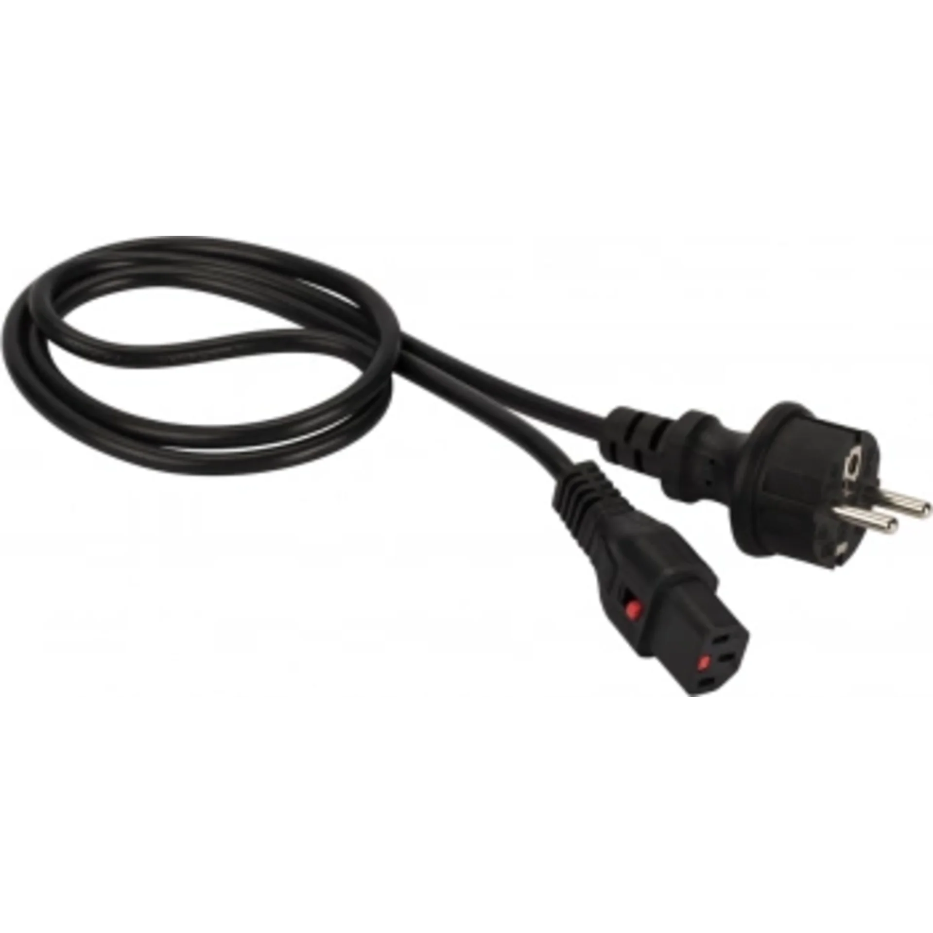 Шнур питания Lanmaster LAN-PP13L/SH-2.0-BK C13-Schuko проводник.:3x0.75мм2 2м 220В 10А черный