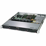 Платформа Supermicro 1U AS-1013S-MTR, До одного процессора AMD Epyc 7002, DDR4, 4x3.5" SATA HDD, 2x1GBase-T