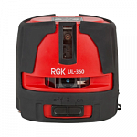 Комплект: лазерный уровень RGK UL-360 + штатив RGK F170 приемник RGK LD-5 рейка RGK LR-2