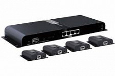 Lenkeng LKV314-HDbitT - разветвитель-удлинитель 1*4 HDMI, CAT6 до 120 метров с ИК