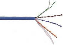 Кабель LANMASTER LAN-5EUTP-HFLT-BL U/UTP, 4 пары, Кат. 5E, 350 МГц, LSZH, нг(А)-HF, синий, 305 м