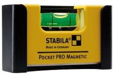 Строительный уровень Stabila Pocket Pro Magnetic с чехлом на пояс на блистере