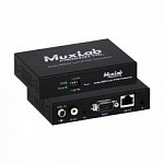 Приемник и передатчик Audio/RS232/IR over IP с PoE, сжатие MJPEG MuxLab 500755