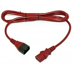 Шнур питания Lanmaster LAN-PP13/14-1.0-RD C13-С14 проводник.:3x0.75мм2 1м 220В 10А (упак.:1шт) красный