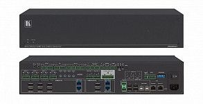 Матричный коммутатор 8х4 HDMI и HDBaseT с эмбедированием/деэмбедированием звука, встроенным главным контроллером помещения и усилителем аудио; поддержка 4K60 4:2:0, PoE Kramer Electronics VS-84UT