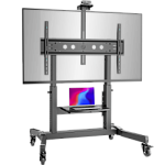 Мобильная стойка для ТВ ONKRON 50"-100", макс 130 кг, наклонная, чёрная TS1991