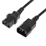 Кабель питания TLK, вход - разъём C14 (IEC 60320), выход - разъём C13 (IEC 60320), 3x1мм2, 1,8 м, 250В 10A, черный