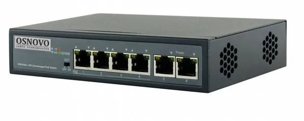 Коммутатор OSNOVO SW-20600/B(60W), 6 портов