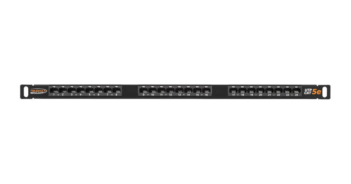 Коммутационная панель NIKOMAX 19" NMC-RP24UD2-HU-BK, 0,5U
