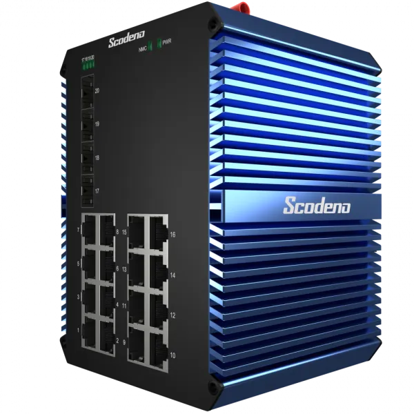 Промышленный PoE коммутатор Scodeno XPTN-9000-85-4XG16GP-VX 4x10G Base-X, 16x10/100/1000 Base-T