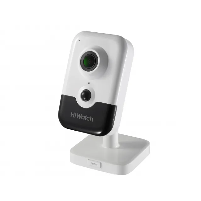 Внутренняя IP-камера DS-I214W(B) (2.8mm), 2Мп, 2.8мм, ИК до 10м, DWDR, microSD до 128Гб, DC12В/PoE, встр. микр. и динамик, Wi-Fi