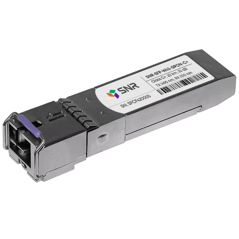 Оптический модуль SFP WDM GPON, дальность до 20км (35dB), Tx/Rx: 1490/1310нм