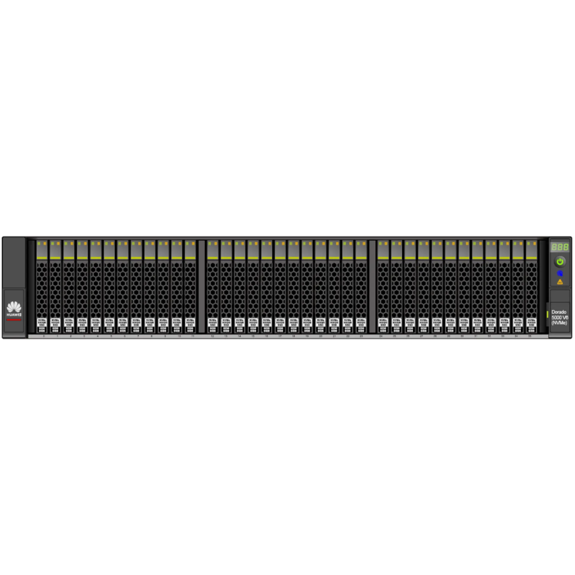 Система хранения данных Huawei OceanStor Dorado 5000 V6, 8x10G SFP+, 4x100G RDMA QSFP28, 36xNVMe SSD, 256Gb Cache