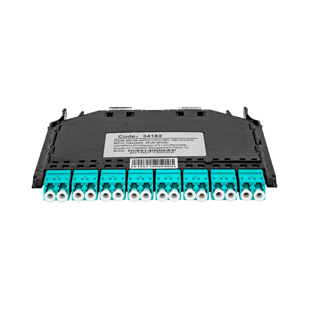 Кассета распределительная MPO/UPC на 16LC/UPC портов MM для SNR-CMP-144P